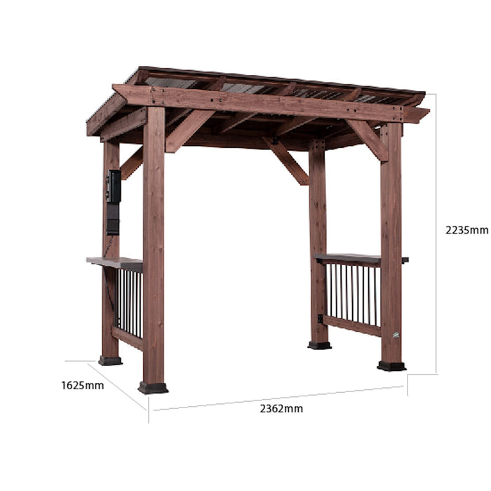 Backyard Discovery Saxony Grill/BBQ Electric Gazebo -Home Living Store - -  