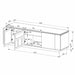 BROADWAY2250BLK Entertainment Unit by Tauris™ -Home Living Store - -  