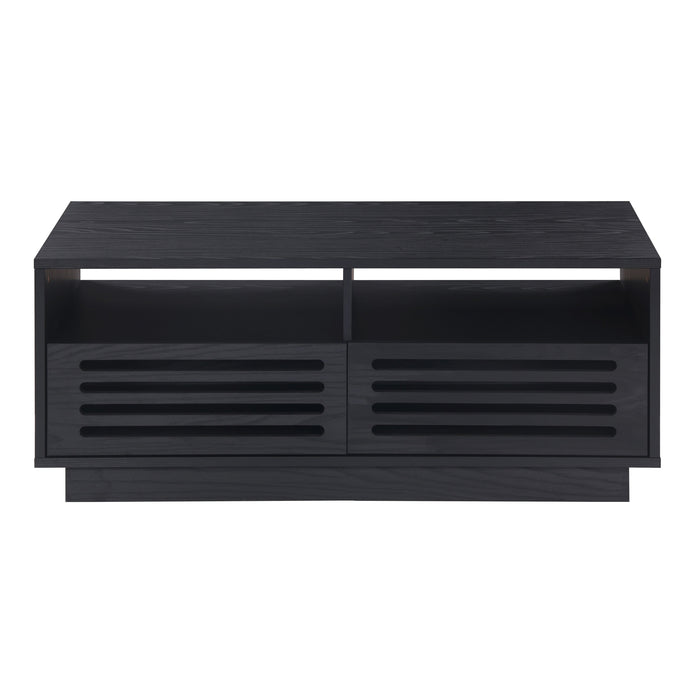 Tauris BURBANKCTBO Coffee Table – Black Oak Finish with Drawers & Shelves