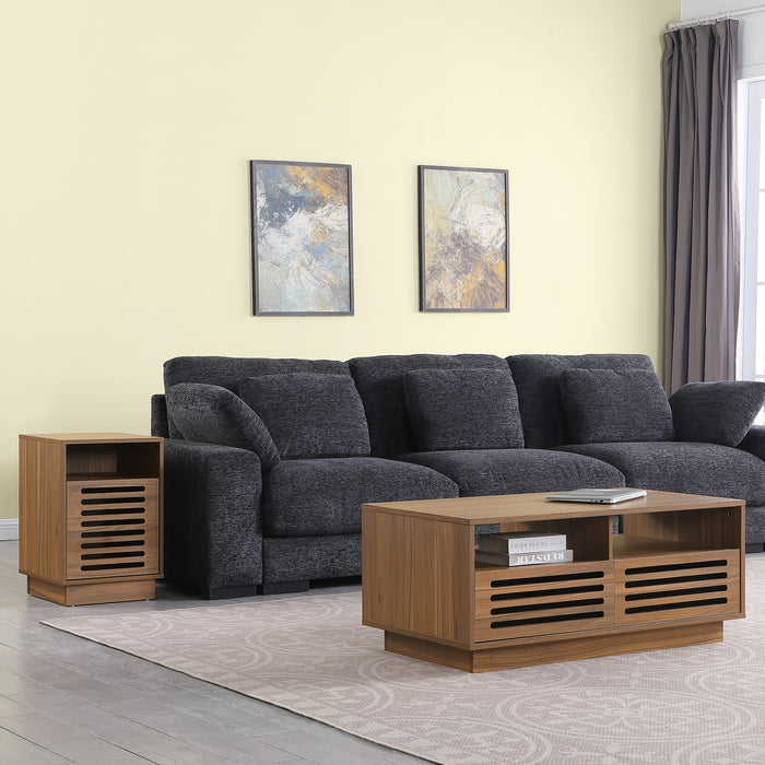 Tauris BURBANKCTWAL Coffee Table – Walnut Finish with Drawers & Shelves