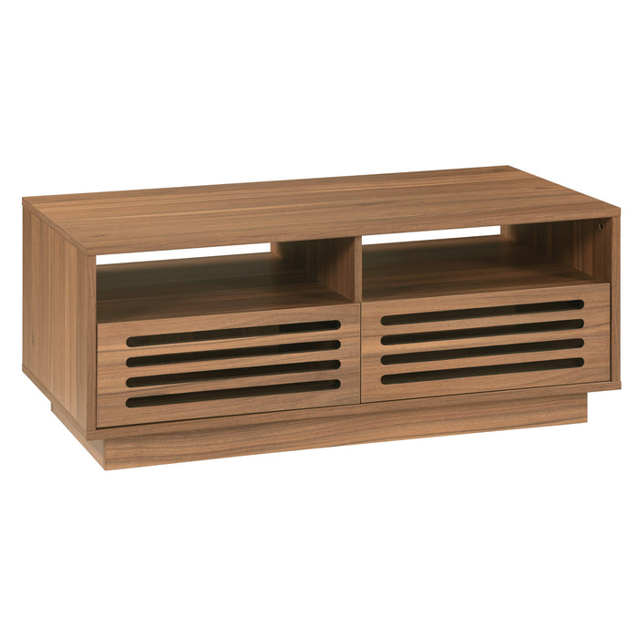 Tauris BURBANKCTWAL Coffee Table – Walnut Finish with Drawers & Shelves