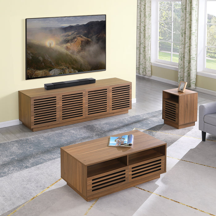 Tauris BURBANKCTWAL Coffee Table – Walnut Finish with Drawers & Shelves