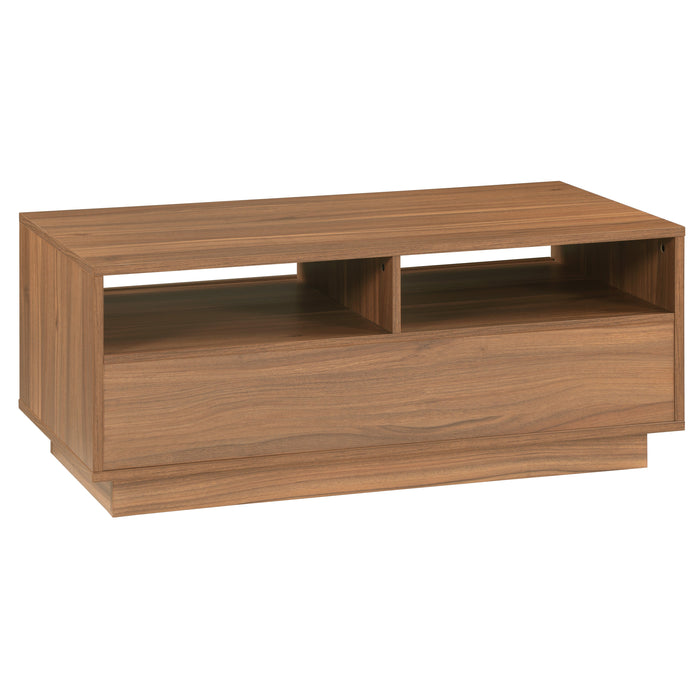 Tauris BURBANKCTWAL Coffee Table – Walnut Finish with Drawers & Shelves