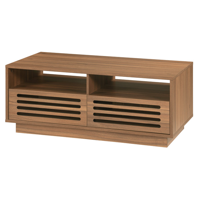 Tauris BURBANKCTWAL Coffee Table – Walnut Finish with Drawers & Shelves