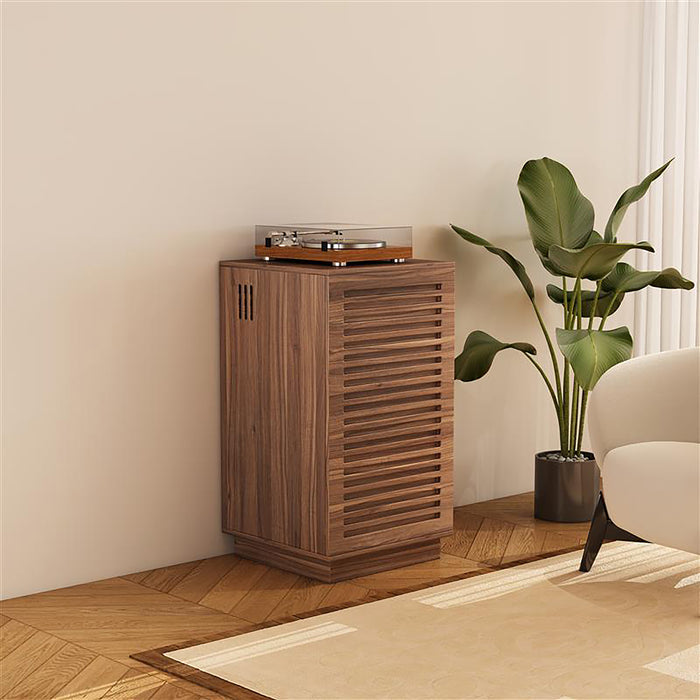 BURBANK HIFI Unit – Classic Walnut Audio Cabinet with Ventilated Slotted Doors by Tauris