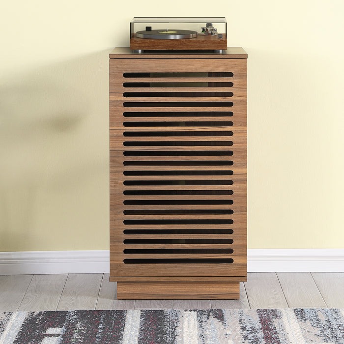 BURBANK HIFI Unit – Classic Walnut Audio Cabinet with Ventilated Slotted Doors by Tauris