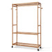 Bamboo Clothes Rack Coat Stand Garment Hanger Wardrobe Portable Air'er -Home Living Store - -  