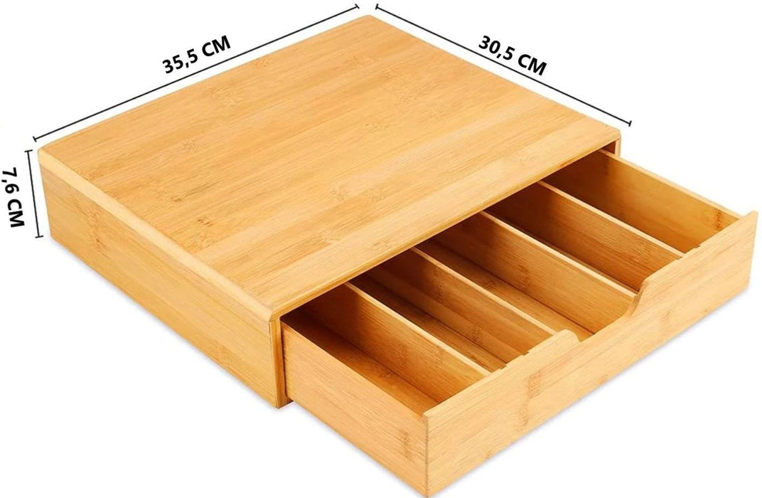 Bamboo K-Cup Coffee Pod Holder Storage Organizer  for Kitchen, Jewelry and Cosmetic -Home Living Store - -  