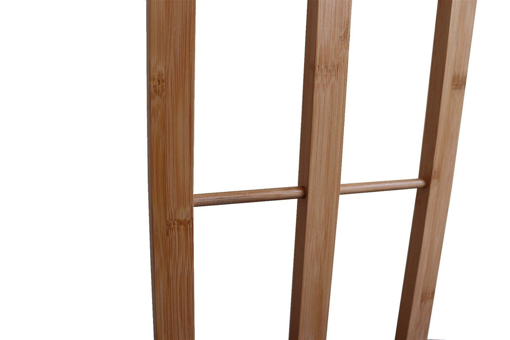 Bamboo Towel Bar Metal Holder Rack 3-Tier Freestanding for Bathroom and Bedroom -Home Living Store - -  