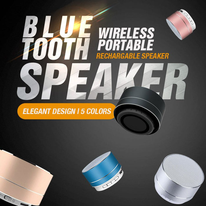 Bluetooth Speakers Portable Wireless Speaker Music Stereo Handsfree Rechargeable (Gold) -Home Living Store - -  