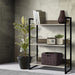 Bookshelf Display Shelves Metal Bookcase Wooden Book Shelf Wall Storage -Home Living Store - -  