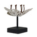 Brigit Candle Holder Metal Flower in Bloom with Wooden Base by Urban Style -Home Living Store - -  