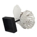Brigit Candle Holder Metal Flower in Bloom with Wooden Base by Urban Style -Home Living Store - -  