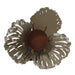 Brigit Candle Holder Metal Flower in Bloom with Wooden Base by Urban Style -Home Living Store - -  