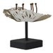 Brigit Candle Holder Metal Flower in Bloom with Wooden Base by Urban Style -Home Living Store - -  