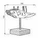 Brigit Candle Holder Metal Flower in Bloom with Wooden Base by Urban Style -Home Living Store - -  