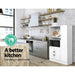 Buffet Sideboard Cabinet Storage Cupboard Doors White Kitchen Hallway -Home Living Store - -  
