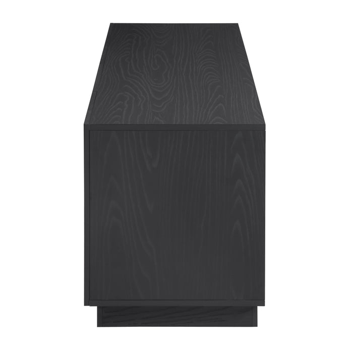 Tauris BURBANK2000BO TV Unit – 2000mm Extra Deep Black Oak Cabinet with Slotted Doors
