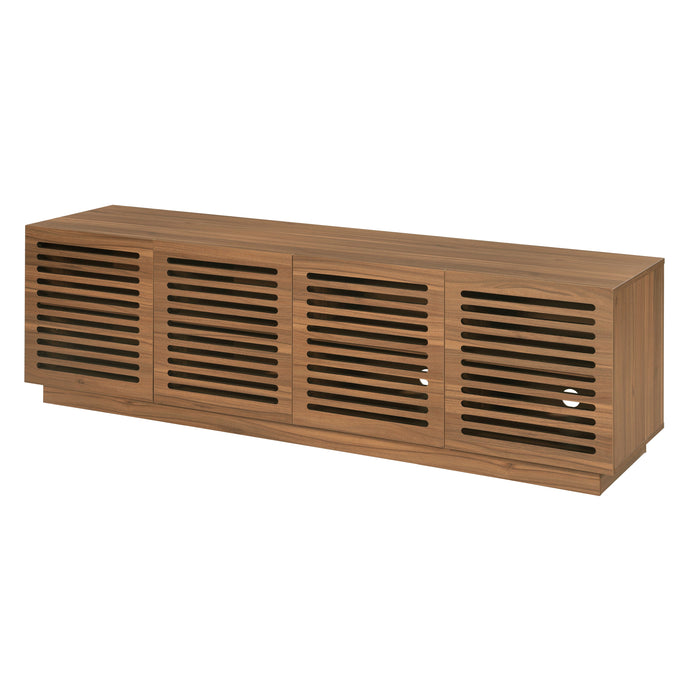 Tauris BURBANK2000WAL TV Unit – 2000mm Extra Deep Walnut Cabinet with Slotted Doors