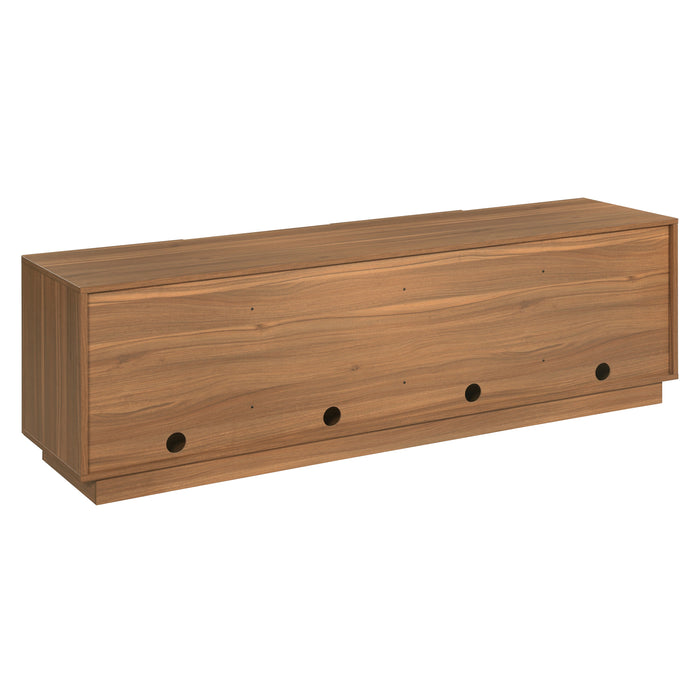 Tauris BURBANK2000WAL TV Unit – 2000mm Extra Deep Walnut Cabinet with Slotted Doors