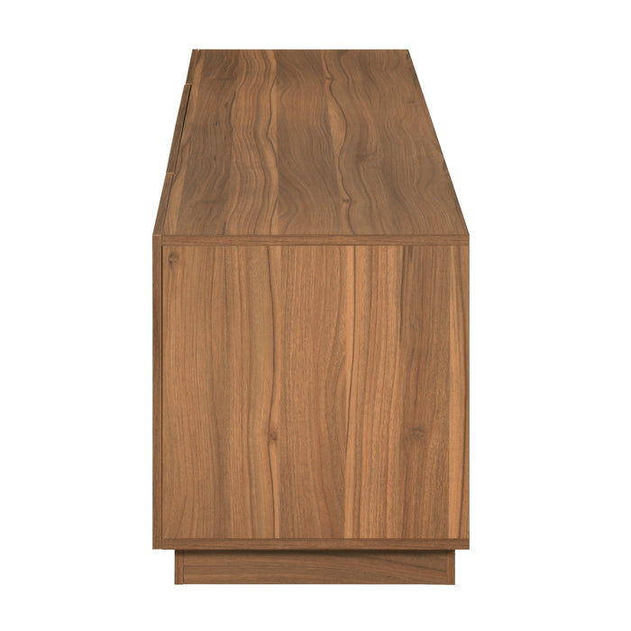 Tauris BURBANK2000WAL TV Unit – 2000mm Extra Deep Walnut Cabinet with Slotted Doors