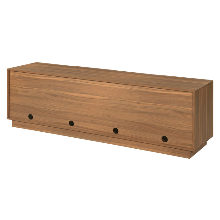 Tauris BURBANK2000WAL TV Unit – 2000mm Extra Deep Walnut Cabinet with Slotted Doors