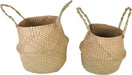 Byron 2 Piece Seagrass Baskets Foldable -Home Living Store - -  