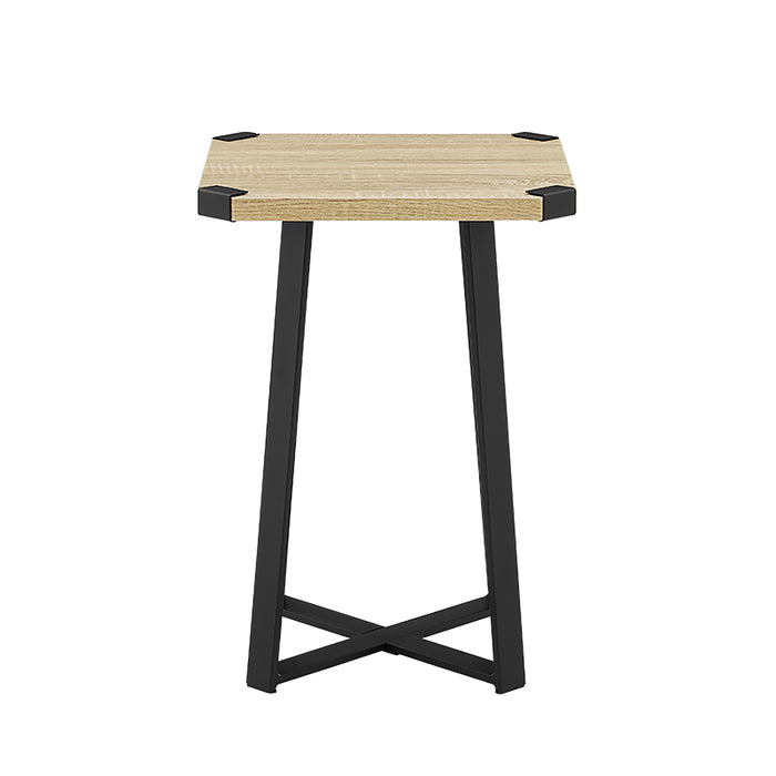 Capri Square End Table - Oak, Black by Criterion™