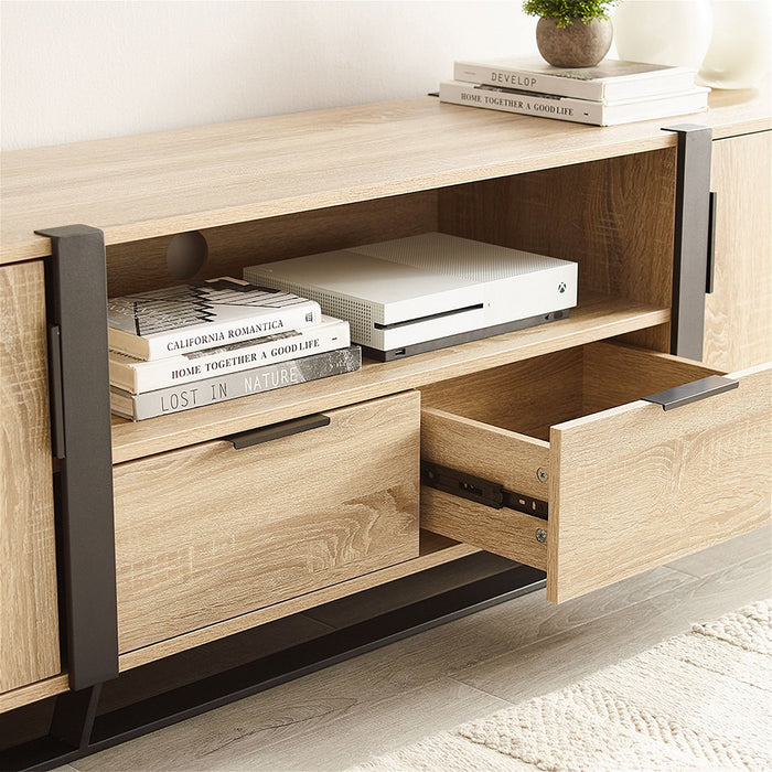 CAPRI Entertainment Unit, TV Cabinet, TV Unit - Oak by Criterion - Home Living Store - Entertainment Unit