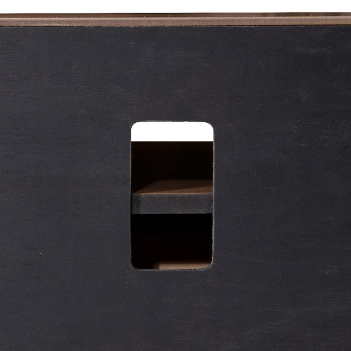 Denham Entertainment Unit, TV Cabinet 2000mm Semi-Assembled, Solid Rubber Wood Legs Light Walnut Wood Veneer by Criterion