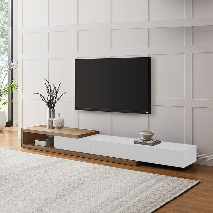 CONCERTINA Expandable TV Cabinet Oak by Criterion™ -Home Living Store - -  