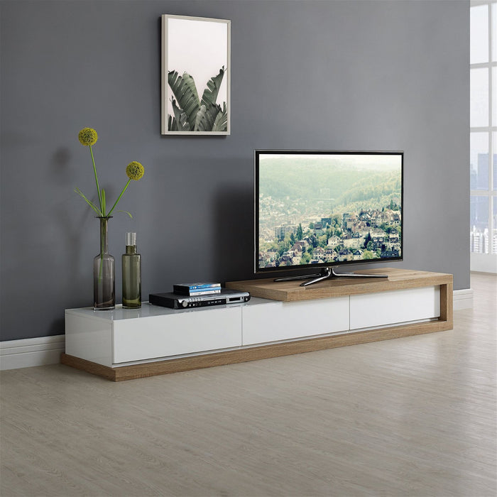 CONCERTINA Expandable TV Cabinet Oak by Criterion™ -Home Living Store - -  