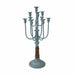 Candelabra Candle Holder Blue Rustic Finish by Urban Style -Home Living Store - -  