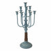 Candelabra Candle Holder Blue Rustic Finish by Urban Style -Home Living Store - -  
