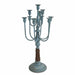 Candelabra Candle Holder Blue Rustic Finish by Urban Style -Home Living Store - -  