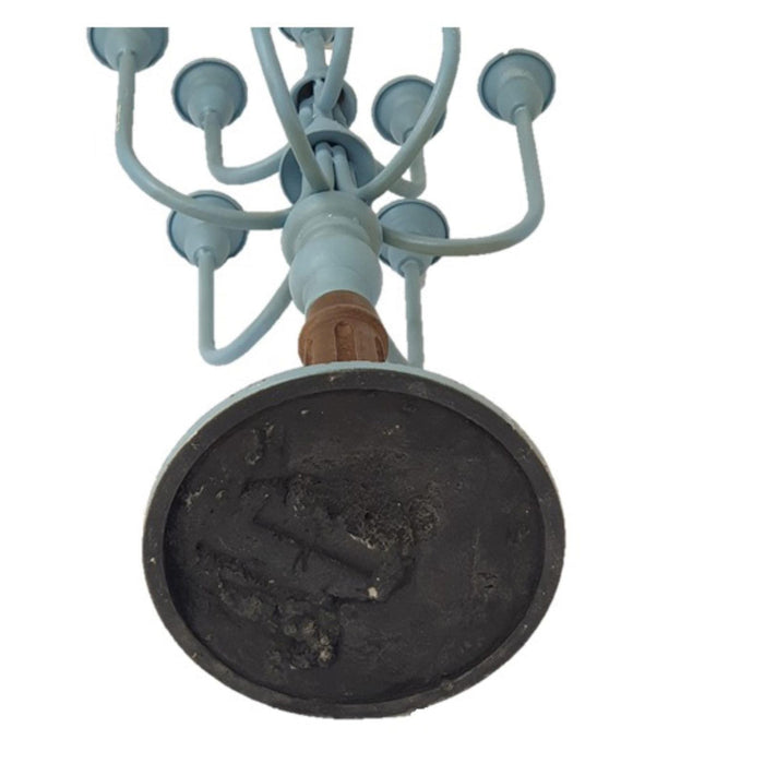 Candelabra Candle Holder Blue Rustic Finish by Urban Style -Home Living Store - -  