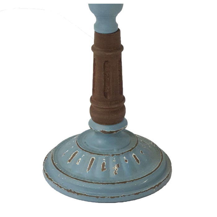 Candelabra Candle Holder Blue Rustic Finish by Urban Style -Home Living Store - -  