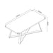 Capri Coffee Table 1100mm Gold Metal Leg and Metal Highlights Black Oak by Criterion™ -Home Living Store - -  