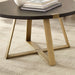 Capri Round Coffee Table - Black Oak, Gold by Criterion - Home Living Store - Coffee Table