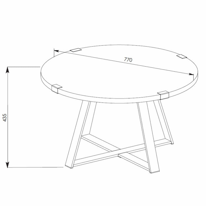 Capri Round Coffee Table - Dark Oak by Criterion - Home Living Store - Coffee Table