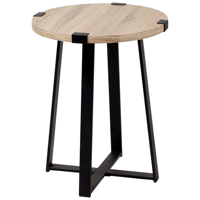 Capri Round End Table - Oak by Criterion - Home Living Store - End Table