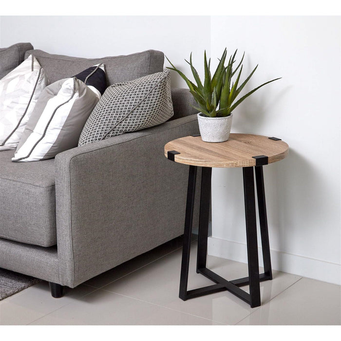 Capri Round End Table - Oak by Criterion - Home Living Store - End Table