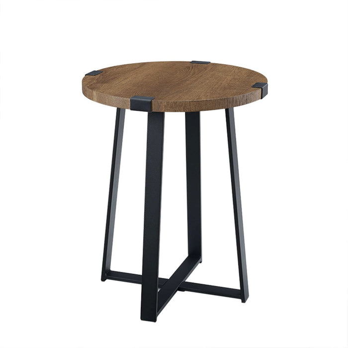 Capri Round End Table Table - Dark Oak by Criterion - Home Living Store - End Table