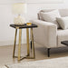 Capri Square End Table - Black Oak, Gold by Criterion™ -Home Living Store - -  
