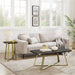 Capri Square End Table - Black Oak, Gold by Criterion™ -Home Living Store - -  