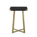 Capri Square End Table - Black Oak, Gold by Criterion™ -Home Living Store - -  