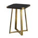 Capri Square End Table - Black Oak, Gold by Criterion™ -Home Living Store - -  