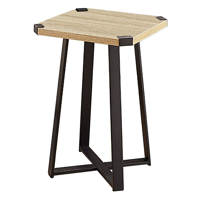 Capri Square End Table - Oak, Black by Criterion™ -Home Living Store - -  