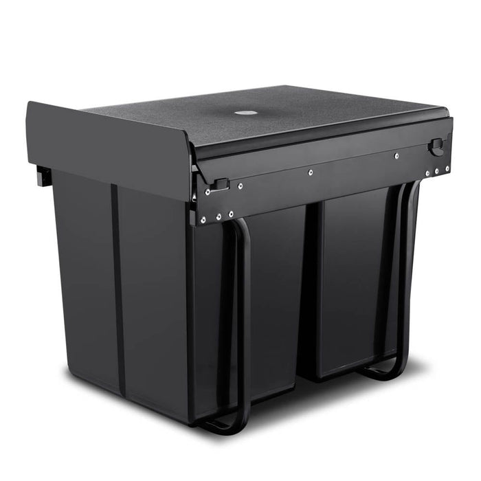Cefito 2x20L Pull Out Bin - Black -Home Living Store - -  