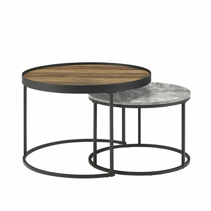 Nested Coffee Table Walnut/Cement by Urban Style -Home Living Store - -  